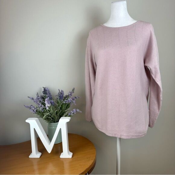 Grace Pale Pink Rounded Hem Sweater - Size Small - Picture 1 of 5